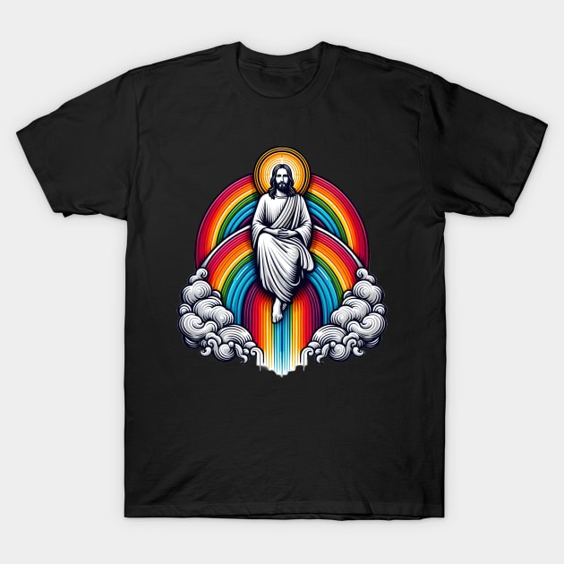 Jesus on a rainbow T-Shirt by FromBerlinGift